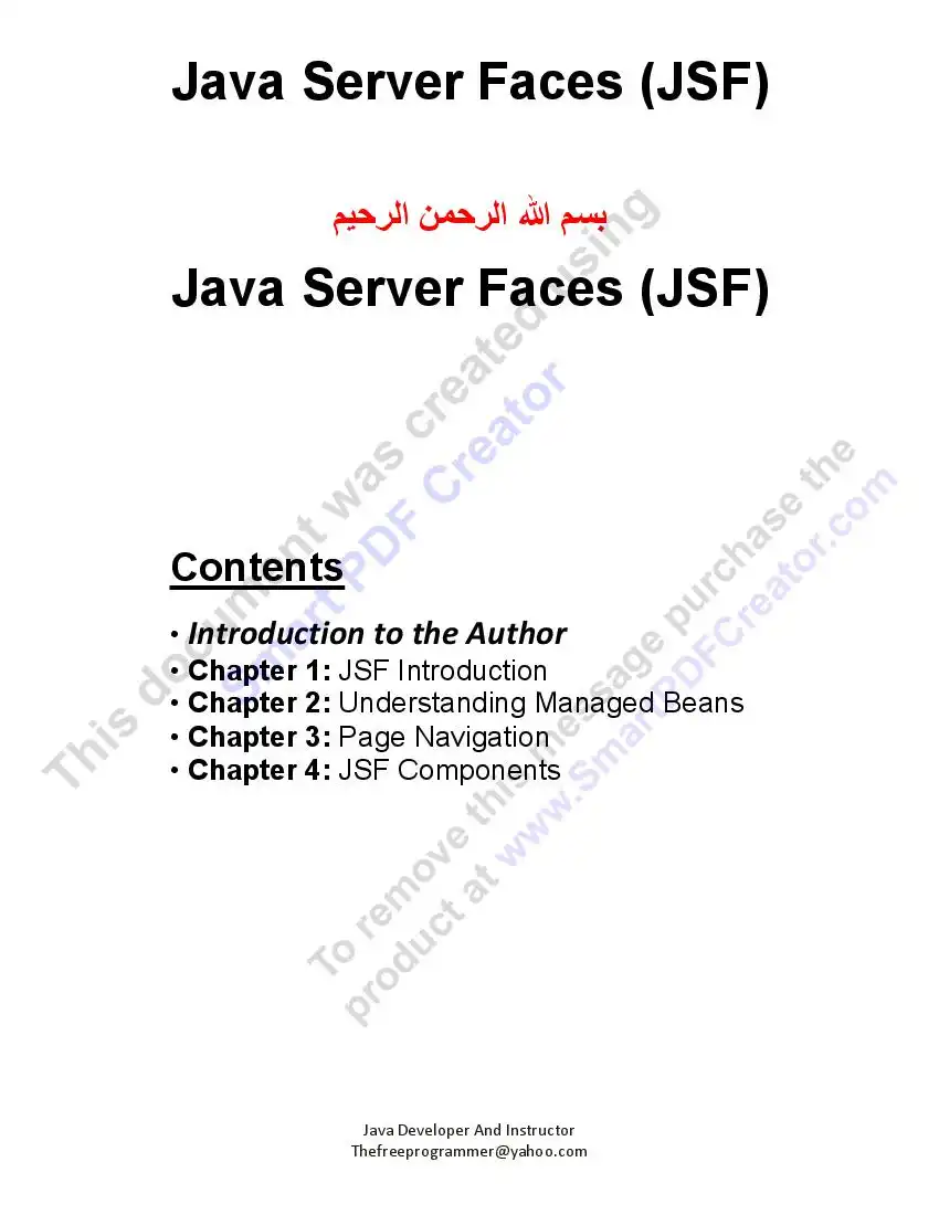 Java Server Faces  JSF