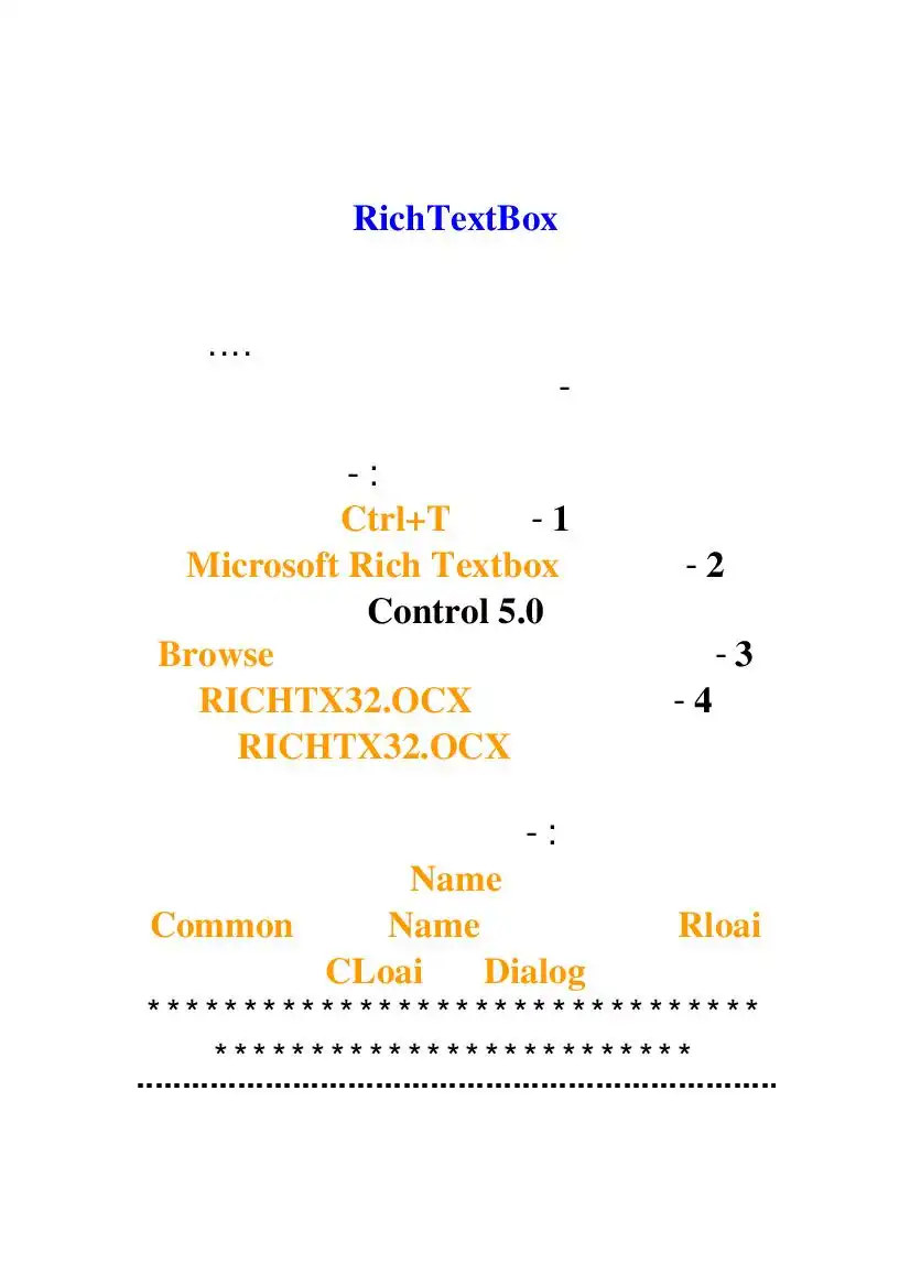 الشامل والوافي عن الأداة RichTextBox