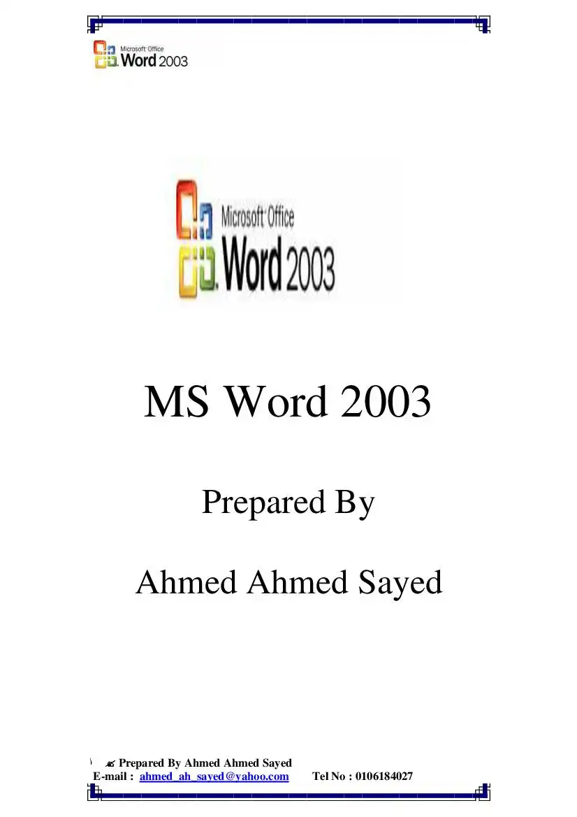 MS Word2003