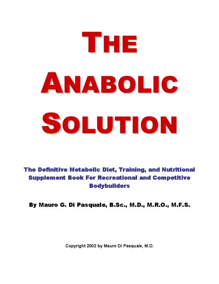THE Anabolic Solution