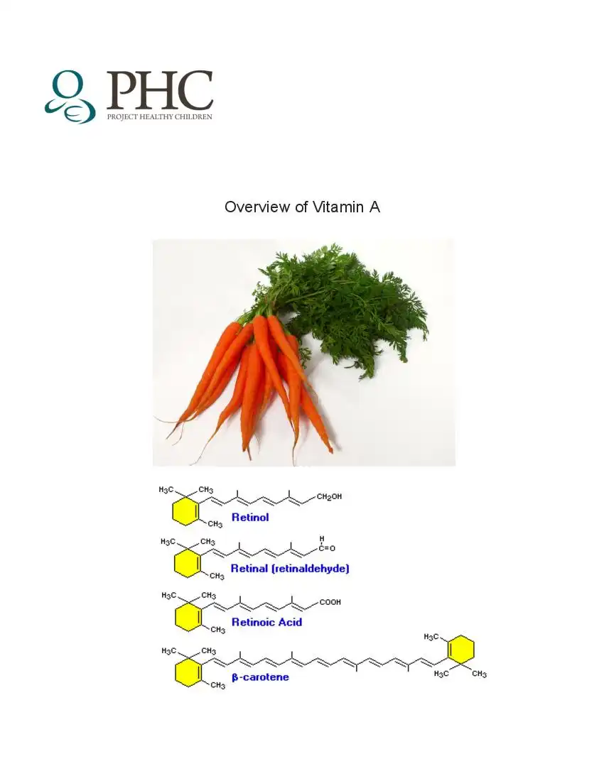 Overview of Vitamin A